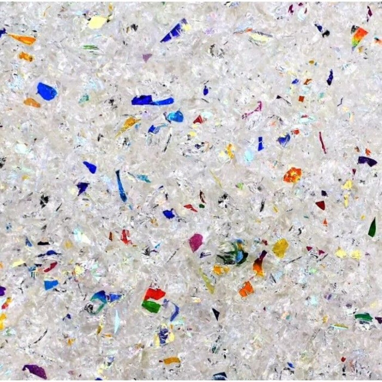 CBS Dichroic Float Glass Frit Flakes Rainbow Clear Medium 1oz.Tube 82coe